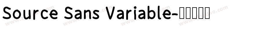 Source Sans Variable字体转换